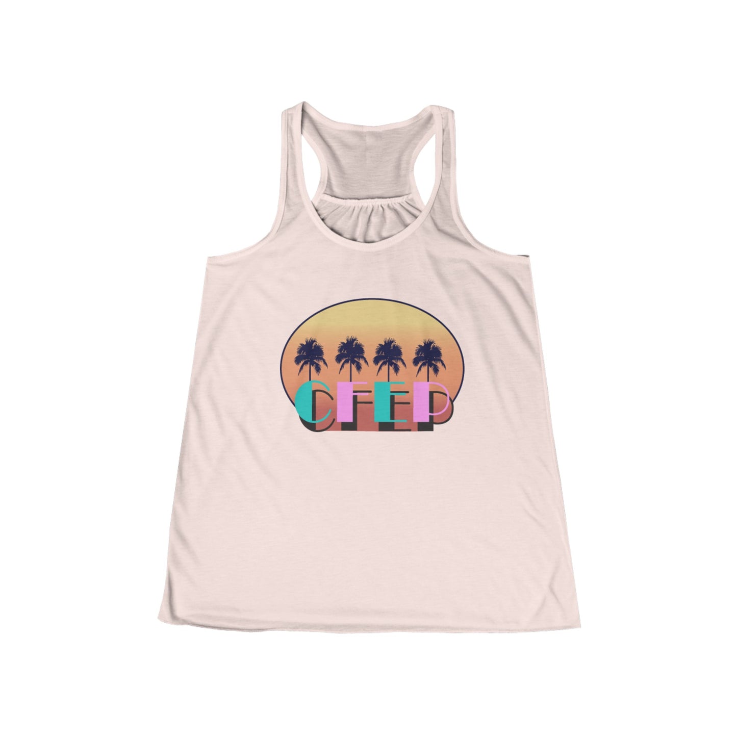 CFEP Palm Tree - Women's Flowy Racerback Tank