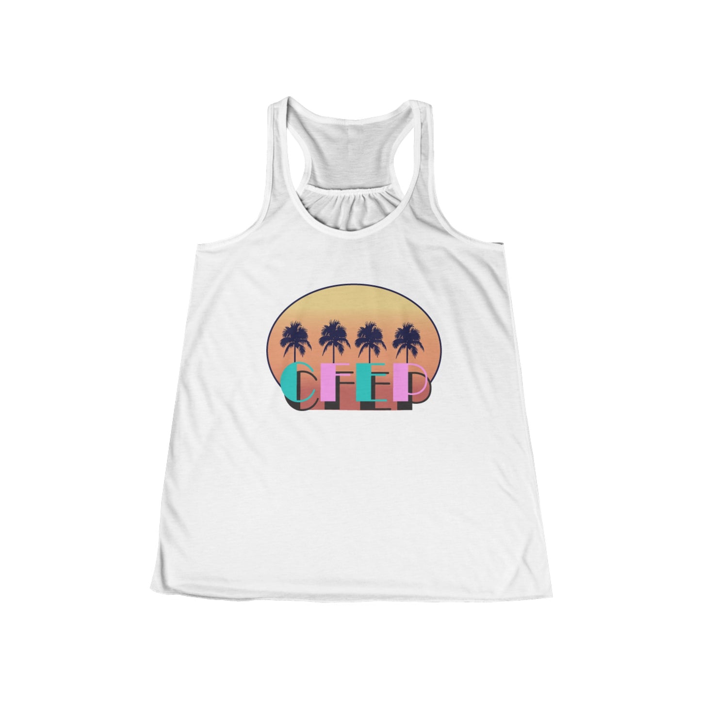 CFEP Palm Tree - Women's Flowy Racerback Tank