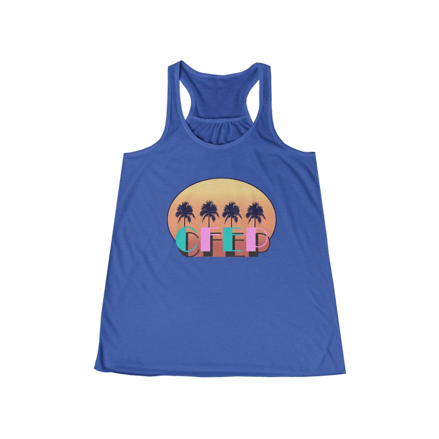 CFEP Palm Tree - Women's Flowy Racerback Tank