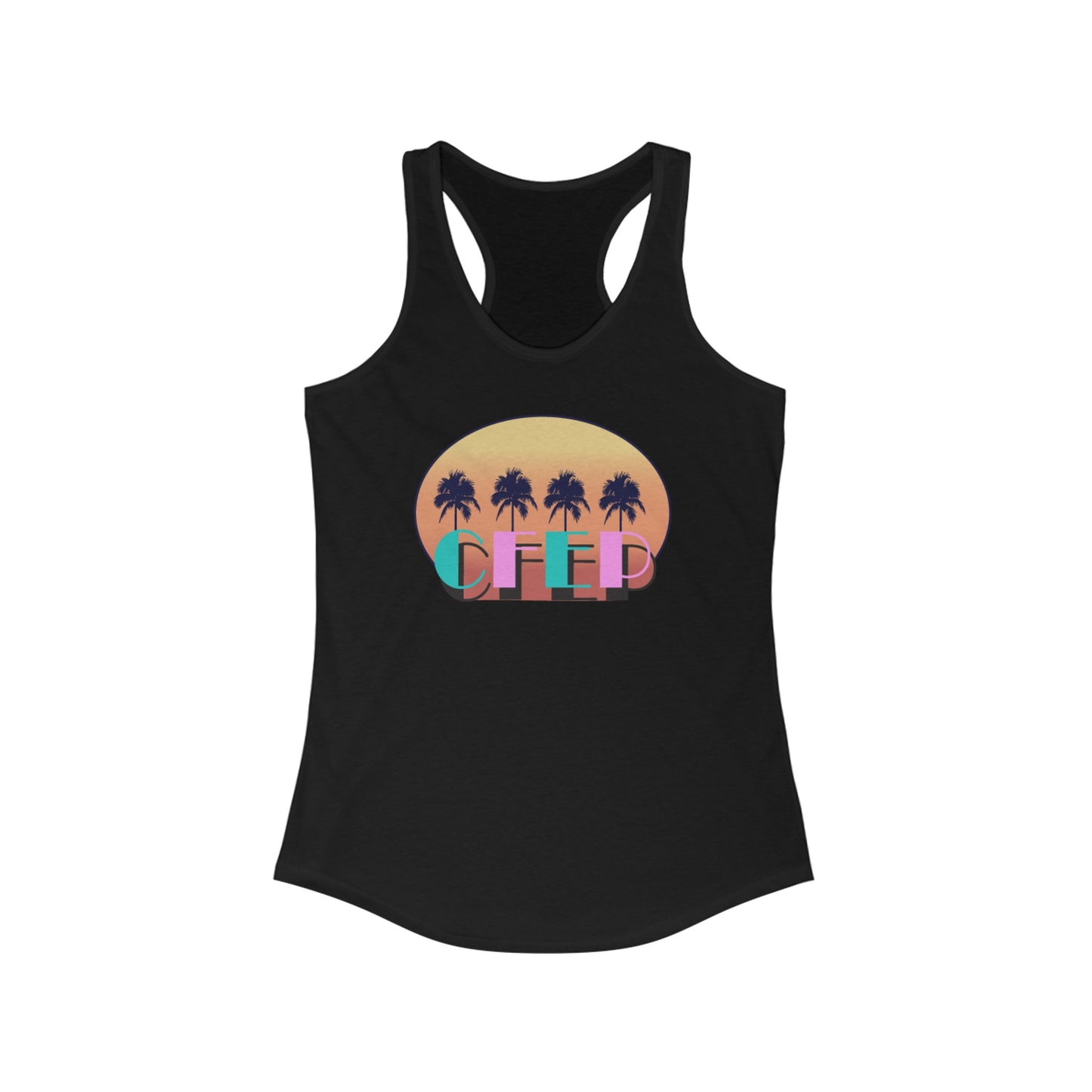 CFEP Palm Tree - Women's Ideal Racerback Tank