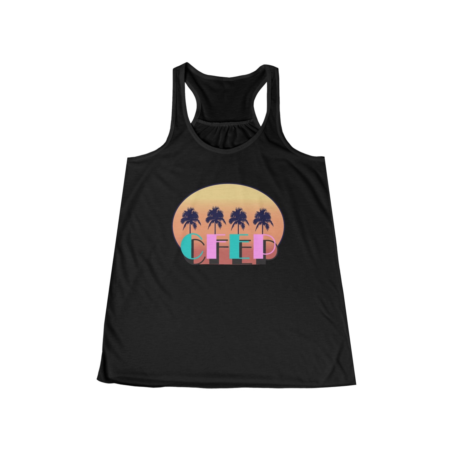 CFEP Palm Tree - Women's Flowy Racerback Tank