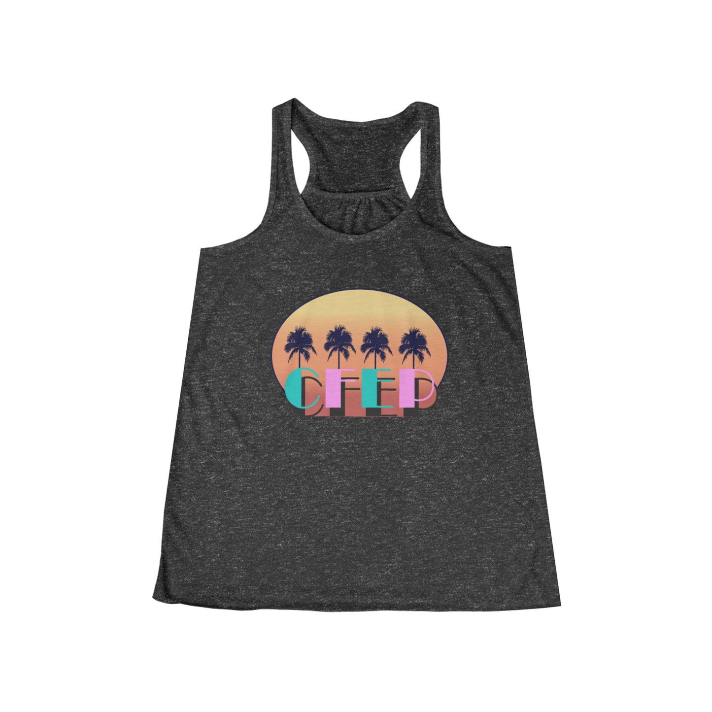 CFEP Palm Tree - Women's Flowy Racerback Tank